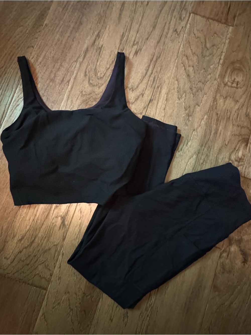 Old Navy Active Black Ribbed Sports Set